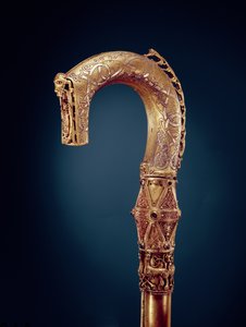 Clonmacnoise Crozier, County Offaly, vikingtid (tre innpakket i arkbronse med innlagt sølv)